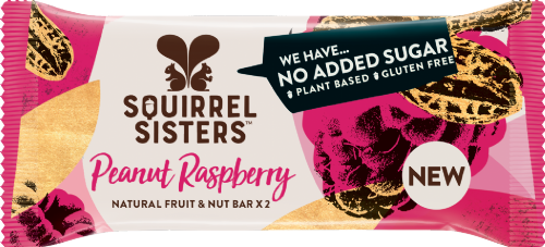 SQUIRREL SISTERS Peanut Raspberry 40g (Pack of 16)