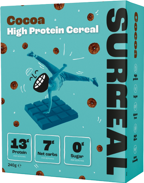 SURREAL Cocoa High Protein Cereal 240g (Pack of 6)