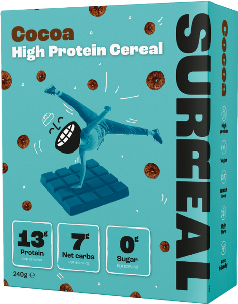 SURREAL Cocoa High Protein Cereal 240g (Pack of 6)