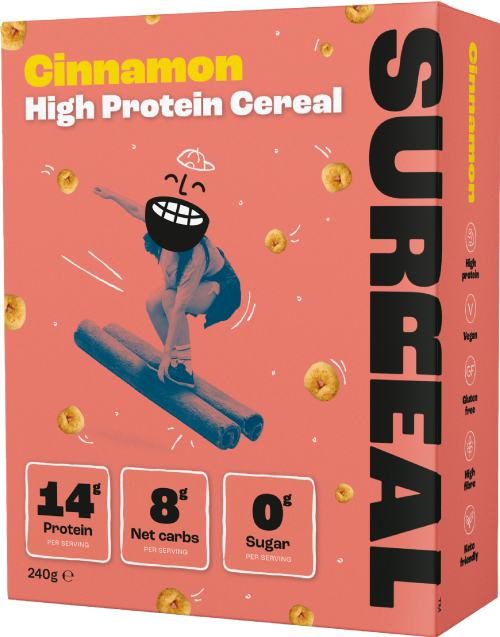 SURREAL Cinnamon High Protein Cereal 240g (Pack of 6)