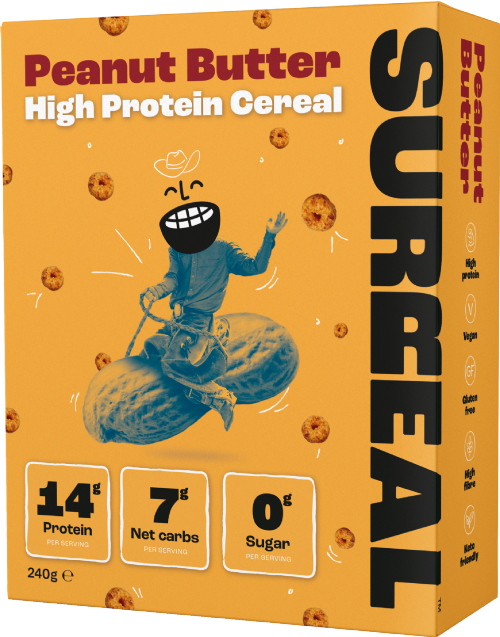 SURREAL Peanut Butter High Protein Cereal 240g (Pack of 6)