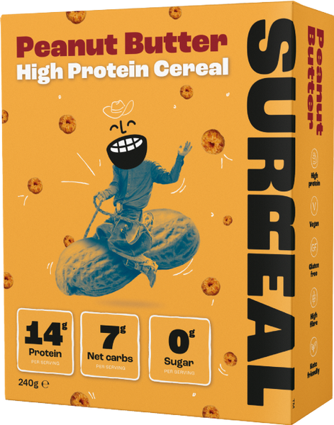 SURREAL Peanut Butter High Protein Cereal 240g (Pack of 6)
