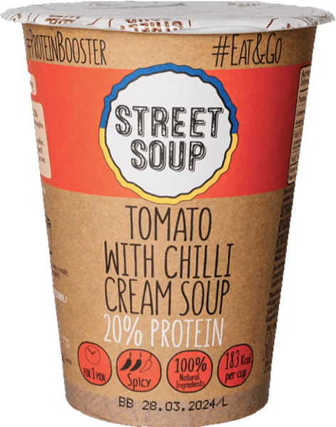 STREET SOUP Tomato with Chilli Cream Soup 50g (Pack of 12)