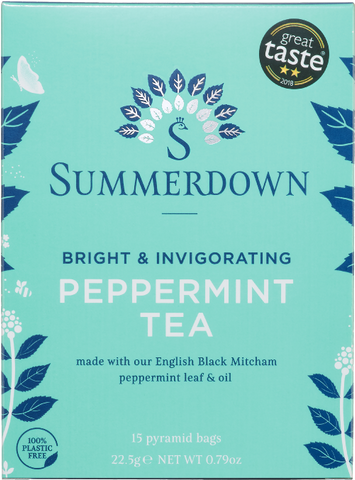 SUMMERDOWN Peppermint Tea - 15 Pyramid Bags 22.5g (Pack of 8)