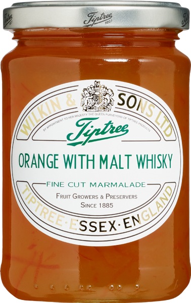 TIPTREE Orange & Malt Whisky Marmalade (Fine Cut) 340g (Pack of 6)