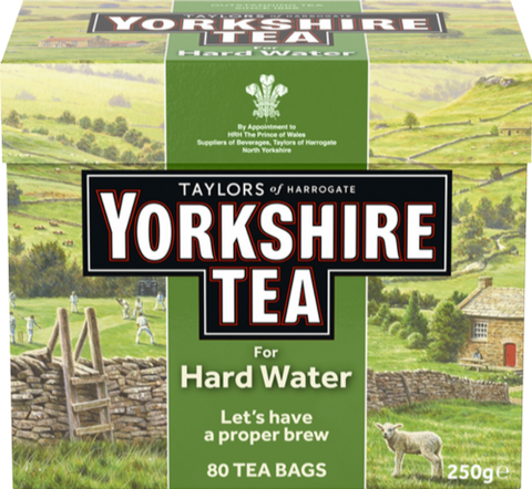 TAYLORS Yorkshire Tea for Hard Water - 80 Teabags 250g (Pack of 5)