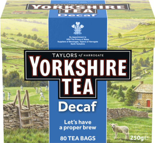 TAYLORS Yorkshire Tea Decaf - 80 Teabags 250g (Pack of 5)