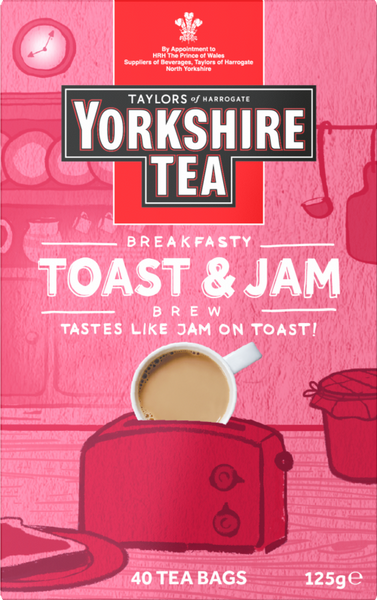 TAYLORS Yorkshire Tea Toast & Jam Brew - 40 Teabags 125g (Pack of 4)