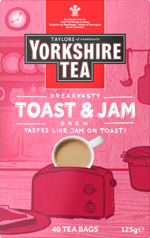 TAYLORS Yorkshire Tea Toast & Jam Brew - 40 Teabags 125g (Pack of 4)