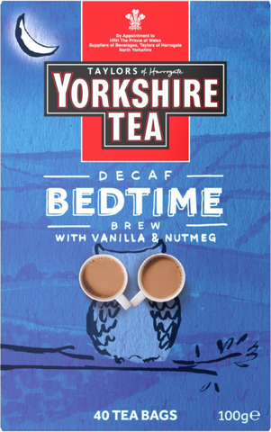 TAYLORS Yorkshire Tea Decaf Bedtime Brew - 40 Teabags 100g (Pack of 4)