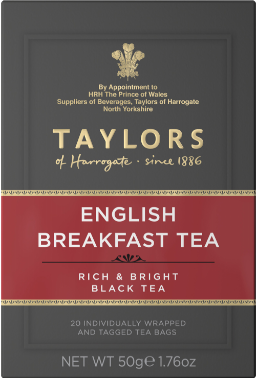 TAYLORS English Breakfast Tea - 20 Teabags 50g (Pack of 6)