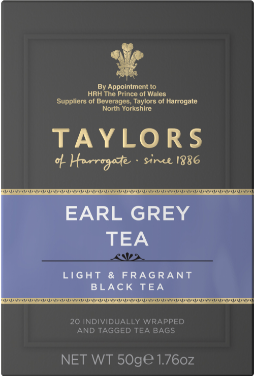 TAYLORS Earl Grey Tea - 20 Teabags 50g (Pack of 6)