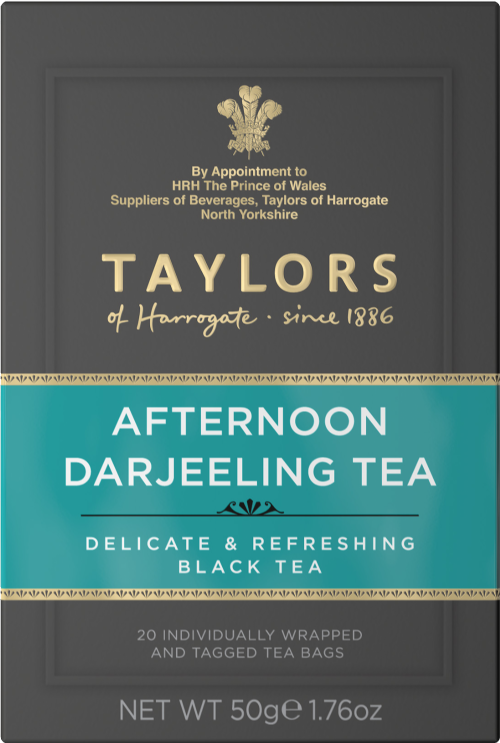 TAYLORS Afternoon Darjeeling Tea - 20 Teabags 50g (Pack of 6)