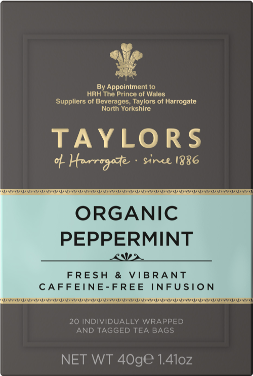 TAYLORS Organic Peppermint - 20 Teabags 40g (Pack of 6)