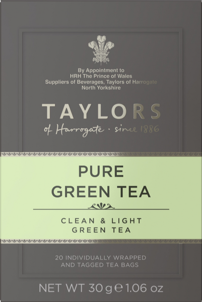 TAYLORS Pure Green Tea - 20 Teabags 30g (Pack of 6)