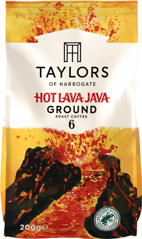 TAYLORS Hot Lava Java Ground Roast Coffee 200g (Pack of 6)