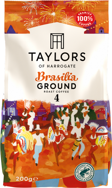 TAYLORS Brasilia Ground Roast Coffee 200g (Pack of 6)