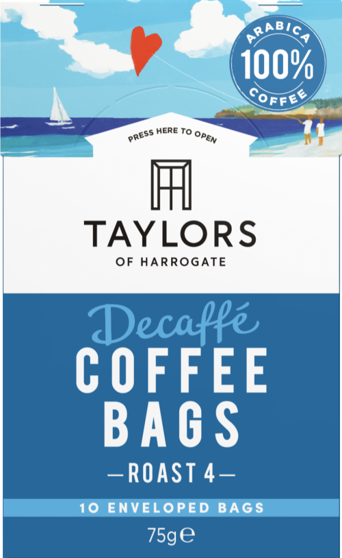 TAYLORS 10 Coffee Bags - Decaffe 75g (Pack of 3)