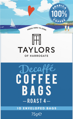 TAYLORS 10 Coffee Bags - Decaffe 75g (Pack of 3)