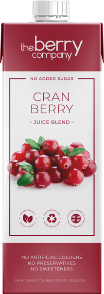 THE BERRY COMPANY Cranberry Juice Blend 1L (Pack of 12)