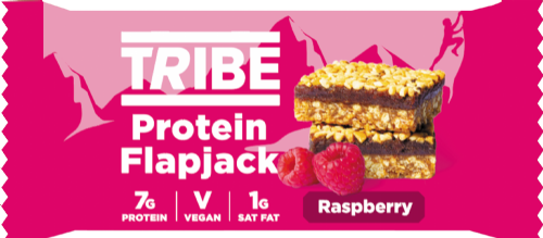TRIBE Protein Flapjack - Raspberry 50g (Pack of 12)