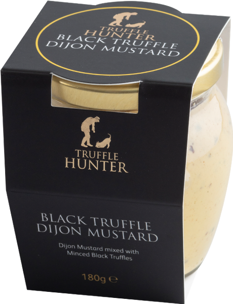 TRUFFLE HUNTER Black Truffle Dijon Mustard 180g (Pack of 6)