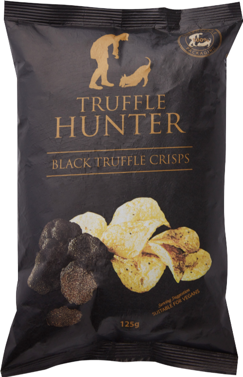 TRUFFLE HUNTER Black Truffle Crisps - Bag 125g (Pack of 12)