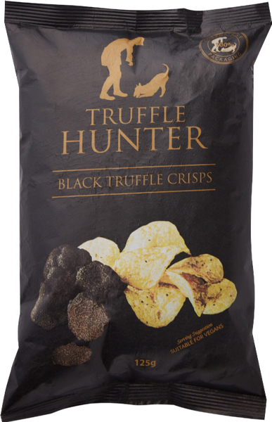 TRUFFLE HUNTER Black Truffle Crisps - Bag 125g (Pack of 12)