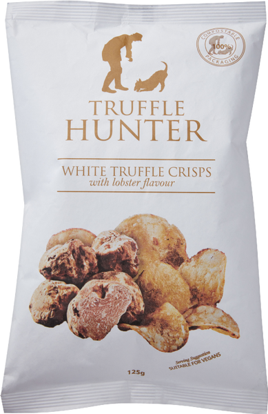 TRUFFLE HUNTER White Truffle & Lobster Crisps - Bag 125g (Pack of 12)