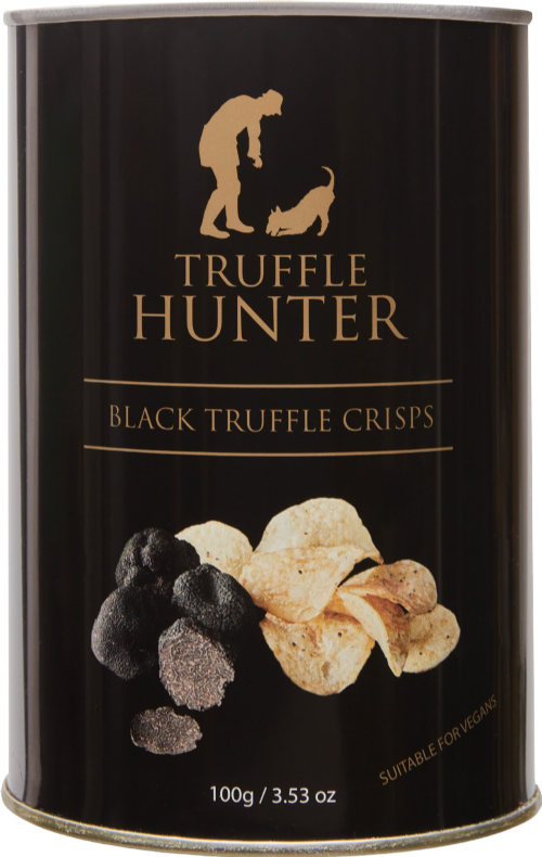 TRUFFLE HUNTER Black Truffle Crisps - Tin 100g (Pack of 12)