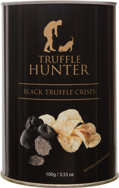 TRUFFLE HUNTER Black Truffle Crisps - Tin 100g (Pack of 12)