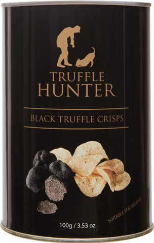 TRUFFLE HUNTER Black Truffle Crisps - Tin 100g (Pack of 12)