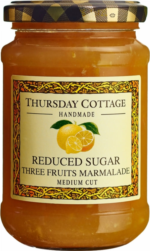 THURSDAY COTTAGE Three Fruits Marmalade - Reduced Sugar 315g (Pack of 6)