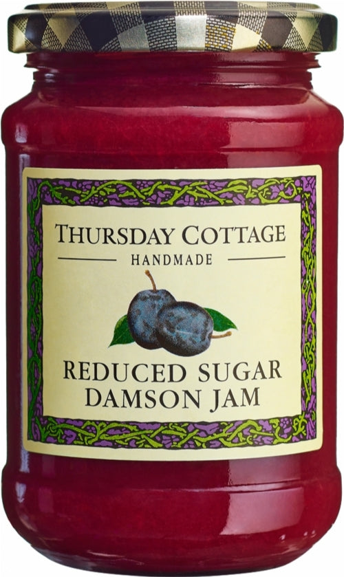 THURSDAY COTTAGE Damson Jam - Reduced Sugar 315g (Pack of 6)