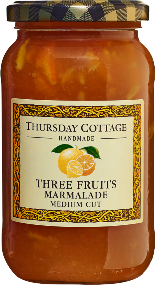 THURSDAY COTTAGE Three Fruits Marmalade 340g (Pack of 6)