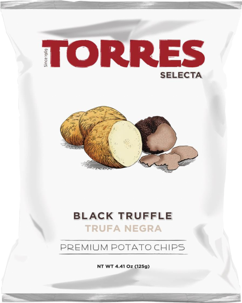 TORRES Black Truffle Premium Potato Chips 125g (Pack of 15)