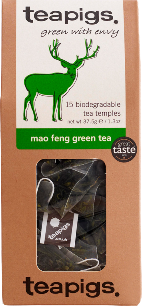 TEAPIGS 15 Mao Feng Green Tea 37.5g (Pack of 6)