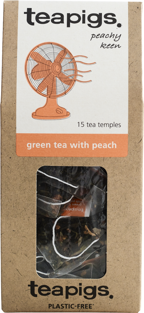 TEAPIGS 15 Green Tea & Peach 37.5g (Pack of 6)