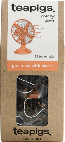 TEAPIGS 15 Green Tea & Peach 37.5g (Pack of 6)