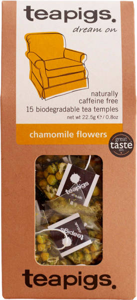 TEAPIGS 15 Chamomile Flowers 22.5g (Pack of 6)