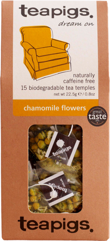 TEAPIGS 15 Chamomile Flowers 22.5g (Pack of 6)