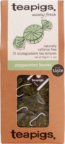 TEAPIGS 15 Peppermint Leaves 30g (Pack of 6)