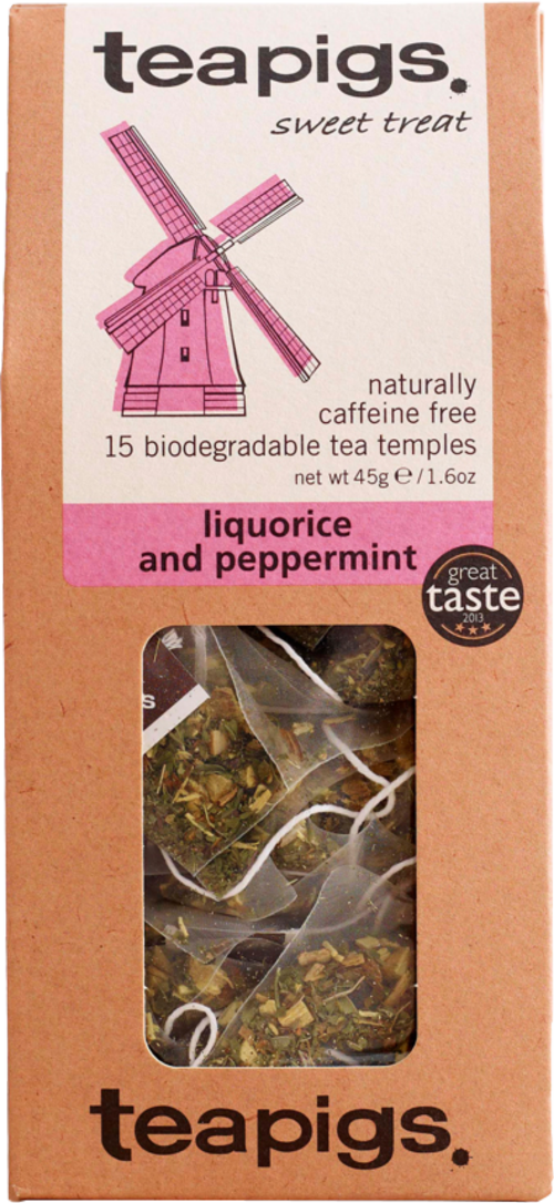 TEAPIGS 15 Liquorice & Peppermint 45g (Pack of 6)
