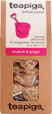 TEAPIGS 15 Rhubarb & Ginger 30g (Pack of 6)