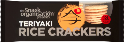 THE SNACK ORGANISATION Teriyaki Rice Crackers 100g (Pack of 12)