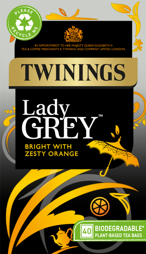 TWININGS Lady Grey Teabags 40's (Pack of 4)