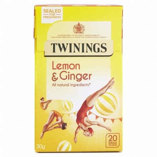 TWININGS Lemon & Ginger 20's (Pack of 4)