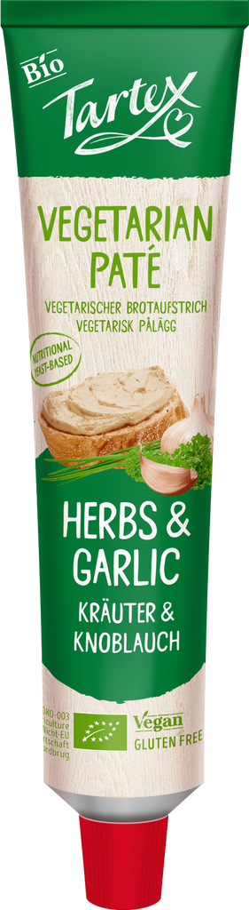 TARTEX Vegetarian Pate - Herbs & Garlic 200g (Pack of 12)