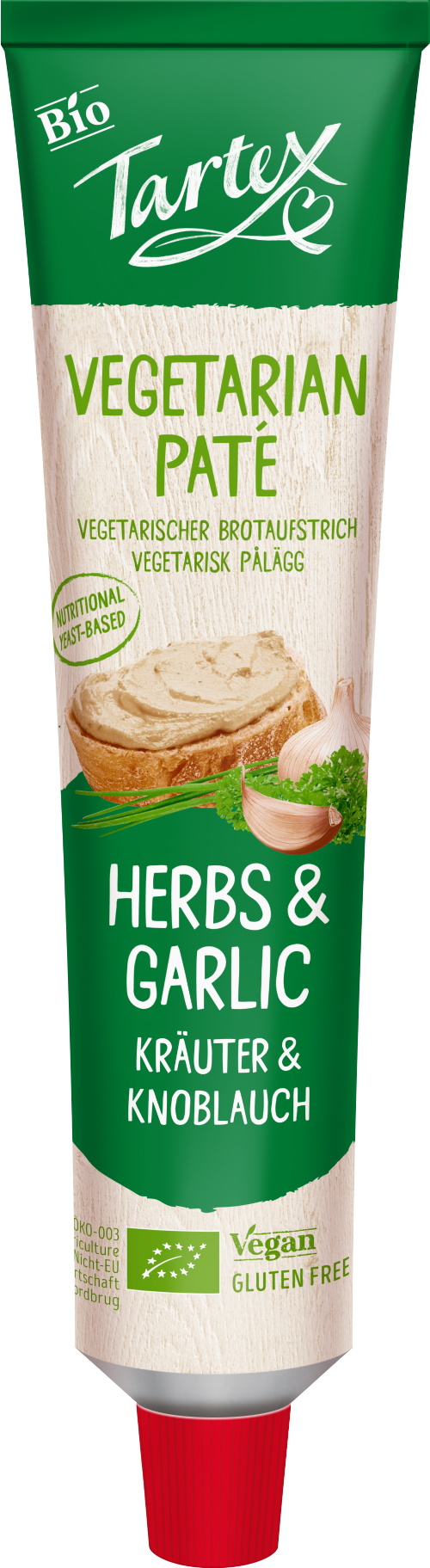 TARTEX Vegetarian Pate - Herbs & Garlic 200g (Pack of 12)
