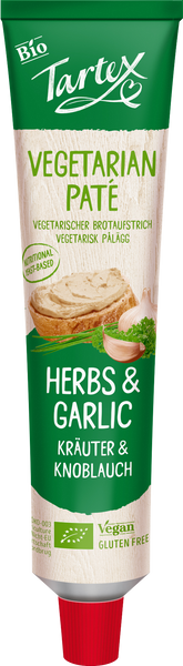 TARTEX Vegetarian Pate - Herbs & Garlic 200g (Pack of 12)